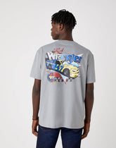MĘSKI T-SHIRT WRANGLER SS CAR TEE MONUMENT GREY W7APGF174 112131355